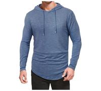 Chemises à Capuche athlétiques pour Hommes, Manches Longues, Sweat à Capuche de Sport, t-Shirt de Course décontracté, Haut Pull Dégagement T-Shirts pour Hommes