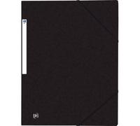 Oxford – Chemises à élastique en carton A4, dos 2–3 cm, noir, lot de 10
