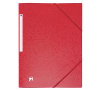 Chemises à élastique en carton au format A4 - Dos 2 à 3 cm - Oxford - rouge