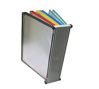 chemises à rabats, Porte-fichiers mural, présentoir de catalogue, porte-fichiers A4, système référence bureau/mur à 10 panneaux, livre rabat for affiches(Multi Coloured)