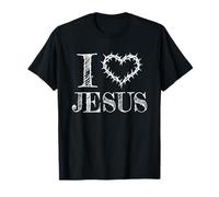 Chemises avec Citation chrétienne I Love Jesus Thorn T-Shirt