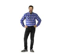 Chemises Chemise carrée 1/1 manche bleu corbeau/zinc Taille 37/38