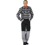 Chemises Chemise carrée 1/1 manche noir/zinc Taille 43/44
