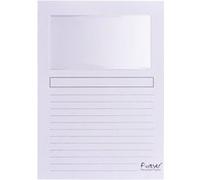 Exacompta - Réf. 50110E - Paquet de 100 chemises à fenêtre sans plastique Forever® 120 g/m² - couleurs vives - 100% recyclées et certifiées Ange Bleu - dimensions 22 x 31 cm pour A4 - couleur blanc
