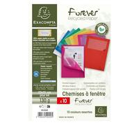 Chemises coins Forever A4 dossier 120 g couleur - Boîte de 10