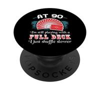Chemises d'anniversaire Full Deck 90e Anniversaire 90 Ans PopSockets PopGrip Adhésif