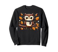 Chemises d'automne pour Femmes 2024 Hibou Graphique Tendance dans Une écharpe Sweatshirt