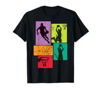 Chemises de Basket-Ball rétro Vintage pour Jeunes garçons Filles Enfants Fans T-Shirt