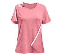 Chemises de Chirurgie Post-épaule pour Femme - Manches Courtes - Bras Ouvert - Épaules Ouvertes - Vêtements de Chimio, Rose (05), Taille M