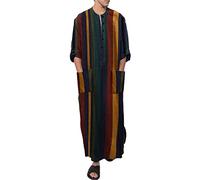 Chemises De Nuit pour Hommes Chemises De Nuit Grande Taille pour Dormir Robe De Chambre Longue pour Hommes S-5XL,No 2,3XL