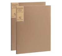 Chemises de présentation A4, Classeur à pochettes 20 compartiments, lot de 2, multicolore(Brown)