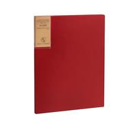 Chemises de présentation A4, Classeur de présentation A4 à 100 pochettes, organiseur documents multicolore(Red)