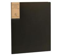 Chemises de présentation A4, Classeur de présentation A4 à 100 pochettes, organiseur documents multicolore(Black)