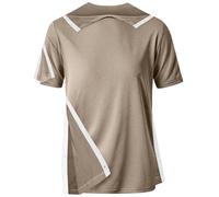 Chemises de récupération post-chirurgie d'épaule unisexe T-shirt de récupération pour homme et femme, marron, Taille XL