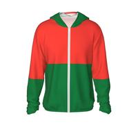 Chemises de soleil pour homme et femme UPF 50 / Drapeau de Madagascar - Protection solaire légère - Veste de sport d'extérieur, noir, X-Large