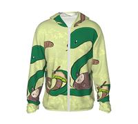 Chemises de soleil pour homme et femme UPF 50/graines de tournesol vers de terre serpent à capuche de protection solaire légère, veste athlétique d'extérieur, noir, XX-Large