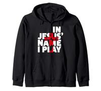 Chemises de Sport chrétiennes d'athlète - in Jesus Name I Play Shirt Sweat à Capuche