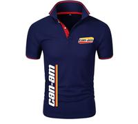 Chemises De Sport Décontractées C.a.n-a.m, Golf Po.lo Confortable Respirable, Tee Shirt Tees De Fitness Football Jogging, raccord(Navy Blue,L)