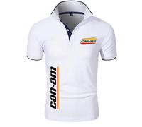 Chemises De Sport Décontractées C.a.n-a.m, Golf Po.lo Confortable Respirable, Tee Shirt Tees De Fitness Football Jogging, raccord(White,XXL)