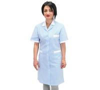 Chemises de Travail Femme Entreprises de Nettoyage Travailleur Ménage Serveuse AI Plans, Rayures bleues, Large