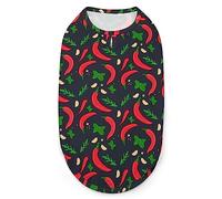 Chemises d'été pour Chiens au Piment Rouge, T-Shirts Doux sans Manches pour Animaux de Compagnie, vêtements pour Petits Chiots et Chats