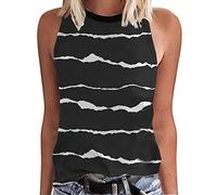 Chemises d'été sans manches pour femme - Débardeur à bretelles - Noir - Col rond - Aéré - Multicolore - Gym - Coton original - Haut - Débardeurs pour femme - UC#, 1 - Noir., XXL