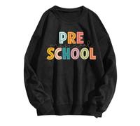 Chemises d'hiver pour enseignantes d'automne 2026 pour femmes, chemise de premier jour d'école, tenue de rentrée scolaire, vacances, anniversaire de mariage, hauts graphiques, Noir , S