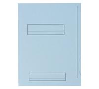 Chemises dossier 2 rabats Oxford 24 x 32 cm bleu pastel - Paquet de 50