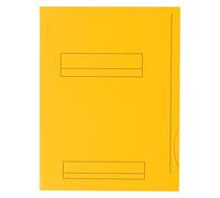 Chemises dossier 2 rabats Oxford 24 x 32 cm jaune vif - Paquet de 50