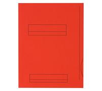 Chemises dossier 2 rabats Oxford 24 x 32 cm rouge vif - Paquet de 50