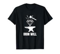Chemises en Diamant pour Hommes Iron Will Strength Power T-Shirt