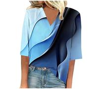 Chemises en Jeans pour Femme Robe Tee Shirt Femme Long Top Crop Blanc Chemisier Ete Femme 2023 Top Dentelle Vert Tee Shirt Channel Femme Chemise Femme Moderne Top Erotique Femme Chemise