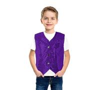 Chemises enfants filles garçons paillettes jazz hip hop street dance gilet veste scène performance fête taille manteau, lilas, 4-5 ans