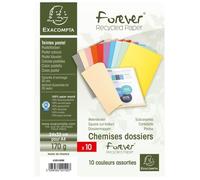 Chemises - EXACOMPTA - FOREVER 180 - Lot de 10 - Couleur assortie - Mixte