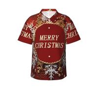 Chemises hawaïennes boutonnées pour homme, chemises décontractées « Merry Christmas Too » pour l'été, la plage, les vacances, les fleurs, Noir/blanc, M-4XL