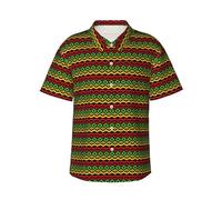Chemises hawaïennes Classiques à imprimé Reggae pour Hommes, Style Plage Tropicale, décontractées, boutonnées et à Manches Courtes