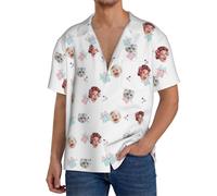 Chemises Hawaïennes Pour Hommes Personnalisées Pack Chats Qui Tombent Amoureux 5 Estivale À Manches Courtes Avec Photo De Votre Animal Compagnie, De Votre Bébé Ou Sur La Plage Cuba