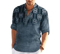 Chemises Henley pour Hommes Chemises imprimées 3D Loup Lion Aigle Pull-Over d'été décontractées à Manches Courtes Tops à Motifs animaliers