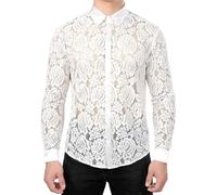 Chemises Homme, Chemise Masculine en Dentelle Et Tissu IntéRieur Style MéDiéVal Et Punk pour Homme CatéGorie Men Shirts 2