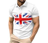 Chemises Homme,Polo Personnalisable Homme,Homme Classique à Manches Courtes avec Poche Poitrine Pull léger sans souci Style Britannique Intemporel pour Loisirs et activité Quotidienne (White, S)