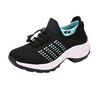 Chemises Infirmière à Manches Longues Grande Taille pour Les Femmes Chaussettes à Bord Léger à la Mode Chaussures Femmes Chaussures Légères Casual Chaussures Femme Sandales Élastique, Noir , 44 EU