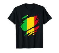 Chemises maliennes fières | Drapeau déchiré du Mali T-Shirt