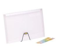 General Office 4 chemises plastiques à rabats et élastiques - Transparent