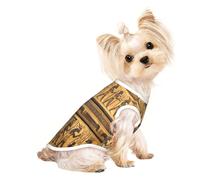 Chemises pour chien avec imprimé hiéroglyphes égyptiens pour petits chiens, T-shirts extensibles, débardeur léger sans manches, gilet rayé