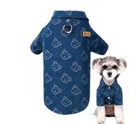 Chemises pour chiens, chemises pour chien confortables, chaudes et douces | Les petits animaux de compagnie en denim voyagent toute l'année - Vêtements pour animaux de compagnie Poméranie