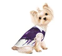 Chemises pour chiens de petite taille avec imprimé amour violet - T-shirt extensible léger sans manches rayé