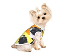 Chemises pour chiens de petite taille avec imprimé carlin mignon - T-shirt extensible léger sans manches rayé