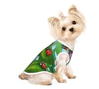 Chemises pour chiens de petite taille avec imprimé coccinelle - T-shirt extensible léger sans manches rayé