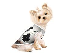 Chemises pour chiens de petite taille avec imprimé corbeau noir sur une branche - T-shirt extensible léger sans manches rayé