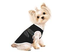 Chemises pour chiens de petite taille avec imprimé libellule noire - T-shirt extensible léger sans manches à rayures